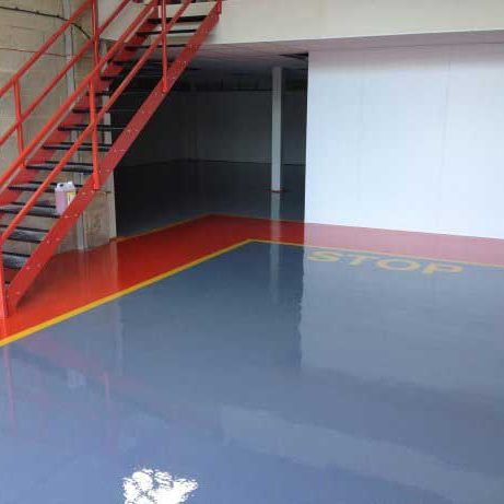 Coated walkways and wording Coated walkways and wording